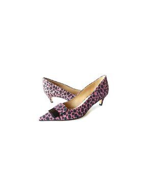SERGIO ROSSI Heels Womens Size 6.5 Pink & Black  Kitten Heels